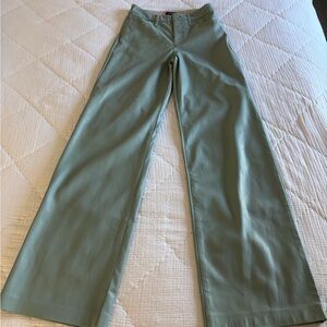 Express Wide Leg Pants in Sage Green
